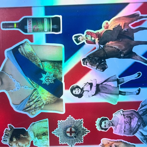 Her Majesty Queen Elizabeth II Holographic Kiss cut sticker sheet - Picture 3 of 6